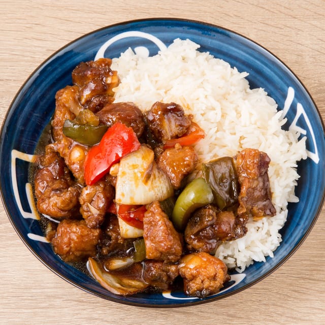 LS. Pork Ribs Over Rice.