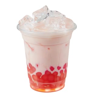 Peach Boba Milk Tea