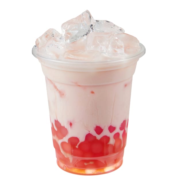 Peach Boba Milk Tea.