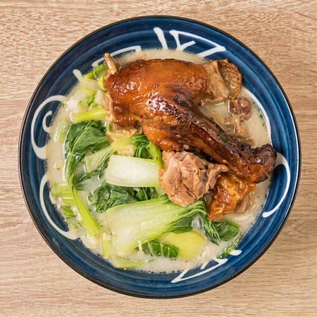 Roast Duck Rice Noodle Soup.