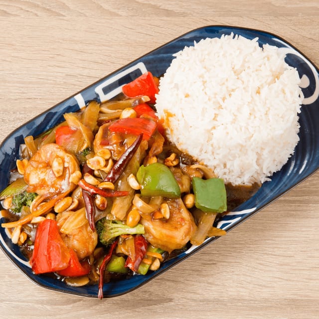 Baby Shrimp with Hot Pepper Peanuts 宫保虾.