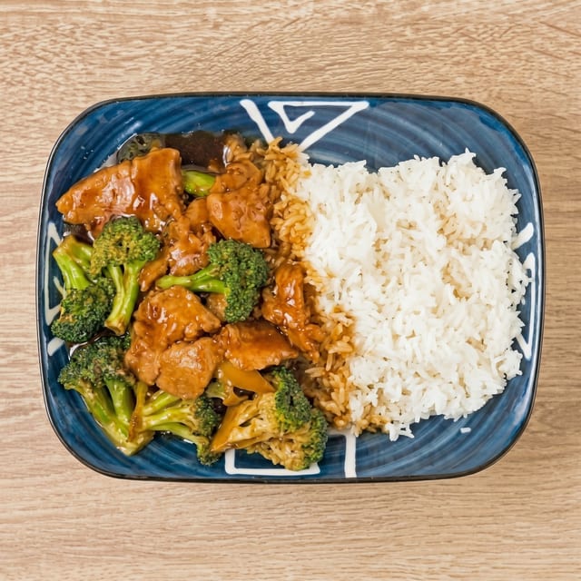 Chicken Broccoli Over Rice.