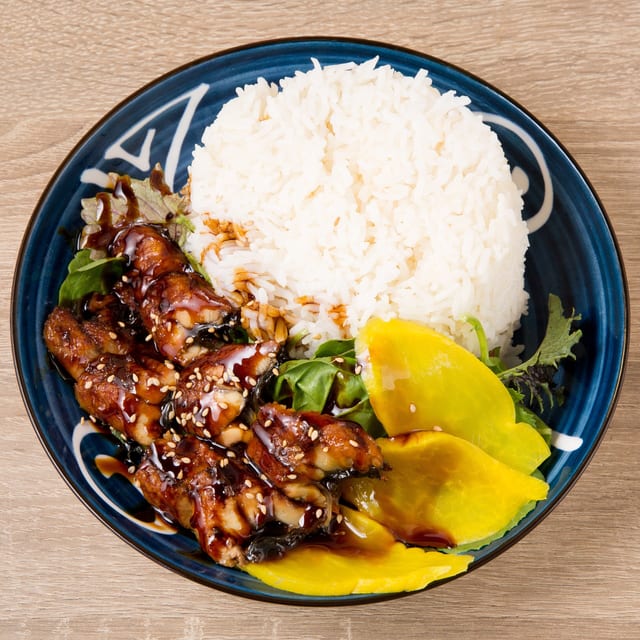 Grilled Eel Over Rice.