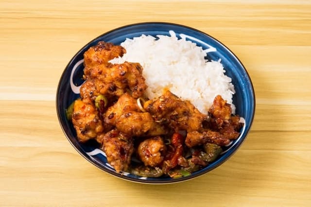 Mala Chicken Over Rice 🌶.